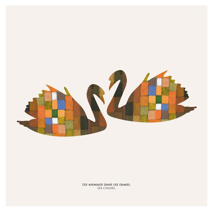 Картина (репродукция, постер): Лебеди в шашках 