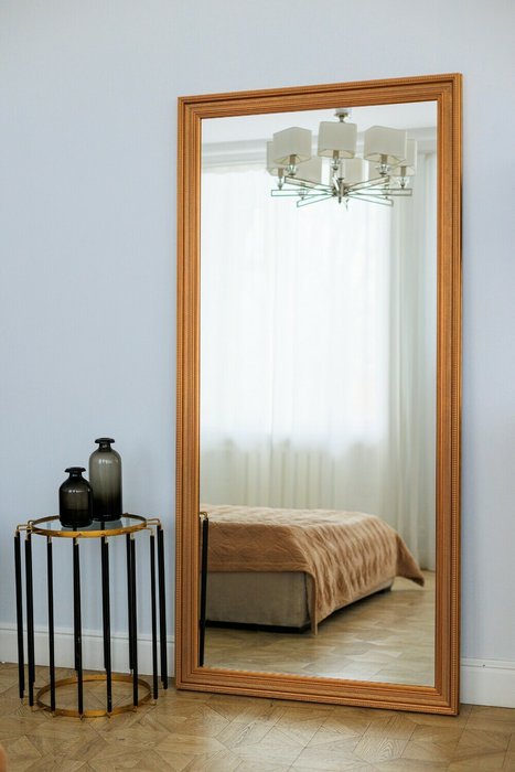 Напольное зеркало Golden Bracelet 90х190 золотого цвета - лучшие Напольные зеркала в INMYROOM