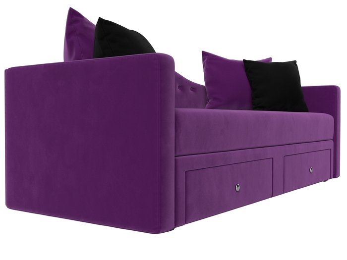 Прямой диван-кровать Дориан фиолетового цвета - лучшие Прямые диваны в INMYROOM