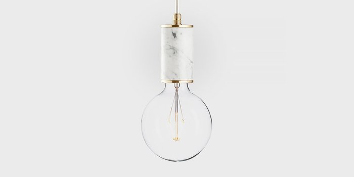 Подвесной светильник из мрамора Marmor Glans bianco