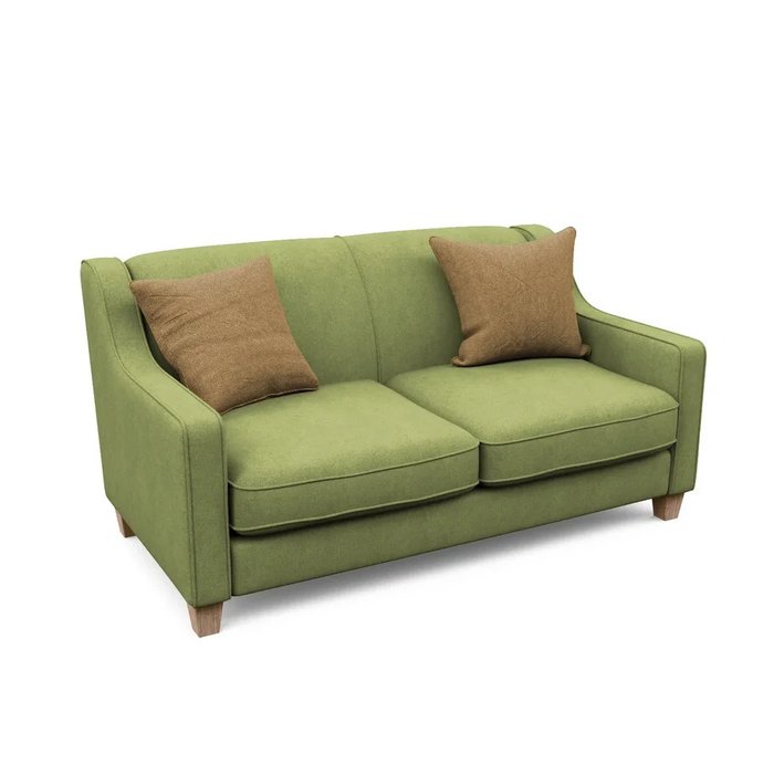 Двухместный диван Агата M зеленого цвета - купить Прямые диваны по цене 68310.0