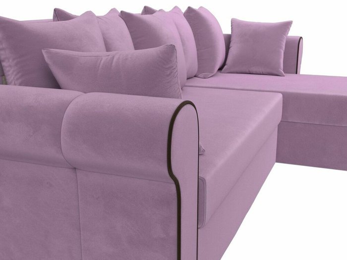 Угловой диван-кровать Рейн сиреневого цвета правый угол - лучшие Угловые диваны в INMYROOM