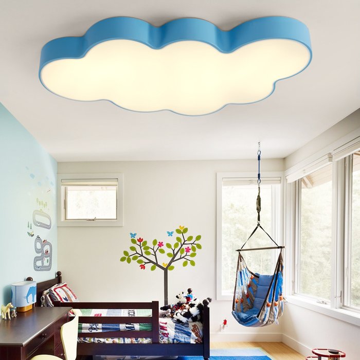 Потолочный светильник Cloud L голубого цвета - лучшие Потолочные светильники в детскую в INMYROOM