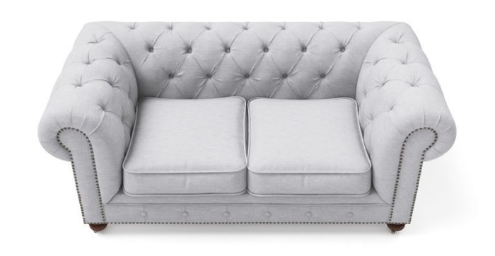 Раскладной диван Chesterfield Lux MTR светло-серого цвета - лучшие Прямые диваны в INMYROOM