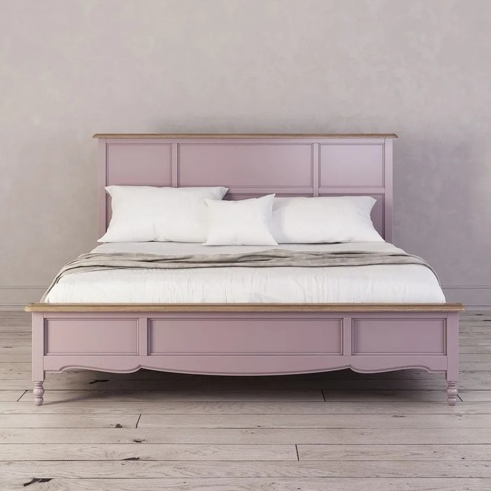Кровать двуспальная Leblanc лавандового цвета 160х200 - купить Кровати для спальни по цене 152680.0