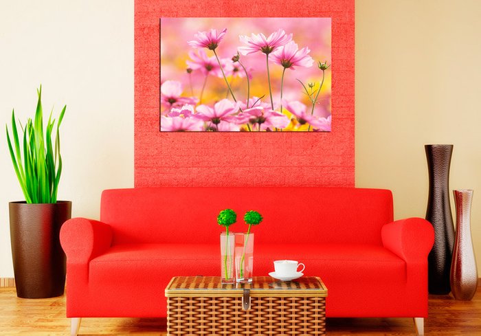 Декоративная картина на холсте: Цветочный рай - купить Принты по цене 3090.0