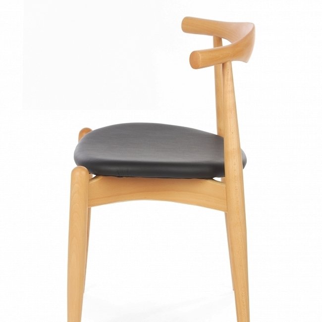 Стул Elbow из массива бука с кожаным сиденьем - купить Обеденные стулья по цене 18334.0