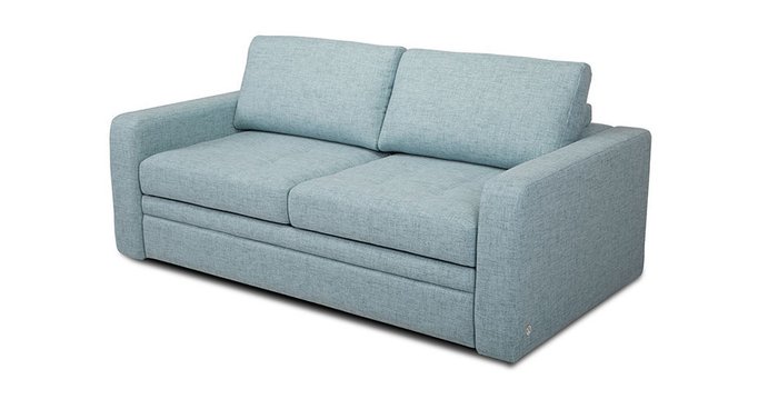 Прямой диван-кровать Бруно голубого цвета  - купить Прямые диваны по цене 71514.0