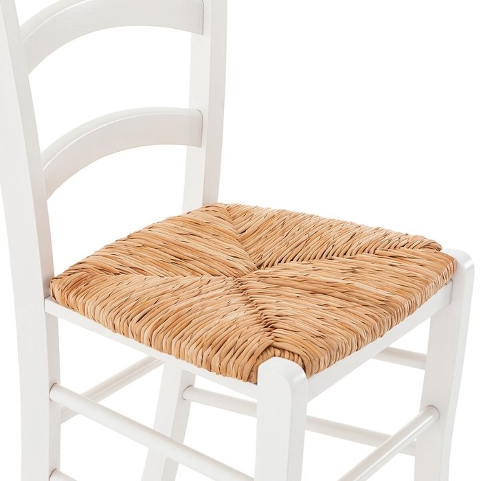 Комплект из двух стульев с плетеным сидением Perrine белого цвета - лучшие Обеденные стулья в INMYROOM
