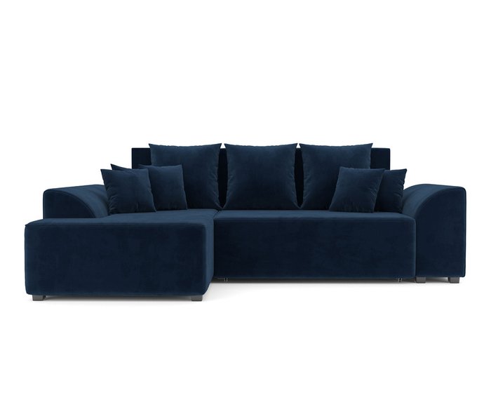 Угловой диван-кровать Каскад темно-синего цвета левый угол - купить Угловые диваны по цене 47990.0