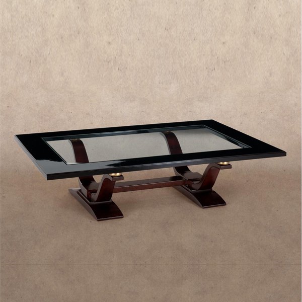 Кофейный столик Casali "METROPOLE" из дерева и прозрачного стекла