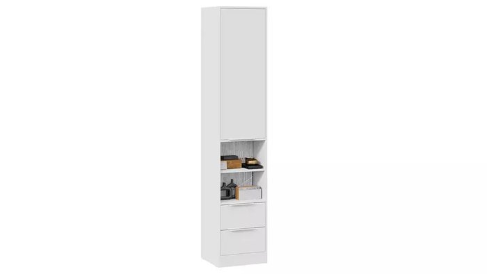 Шкаф комбинированный Марли белого цвета - купить Шкафы распашные по цене 8999.0