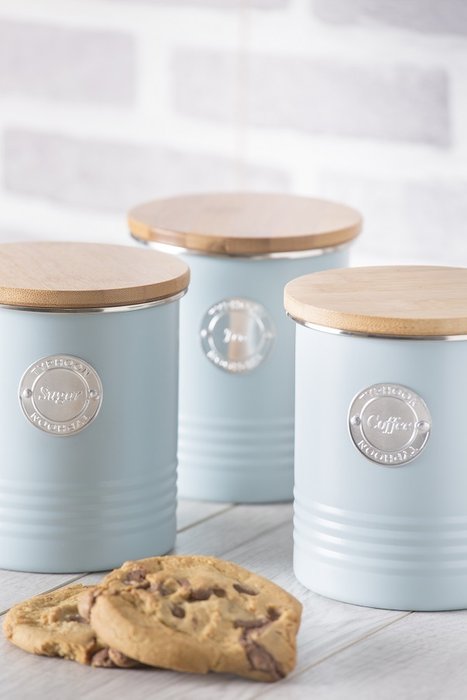 Емкость для хранения кофе Living голубого цвета - лучшие Емкости для хранения в INMYROOM