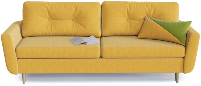 Диван-кровать прямой Норфолк Yellow желтого цвета - купить Прямые диваны по цене 36551.0