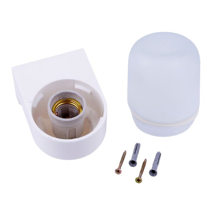 Настенный светильник UWL-K03R 60W/E27 IP65 WHITE (стекло, цвет белый) - купить Бра и настенные светильники по цене 1076 Настенный светильник UWL-K03R 60W/E27 IP65 WHITE (стекло, цвет белый) - купить Бра и настенные светильники по цене 1076