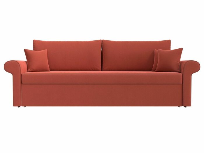 Прямой диван-кровать Милфорд кораллового цвета - купить Прямые диваны по цене 42990.0