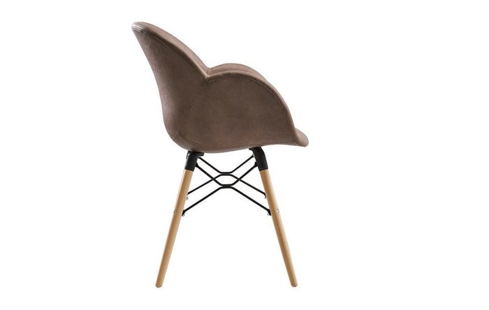Стул-кресло Колонель коричневого цвета - лучшие Обеденные стулья в INMYROOM