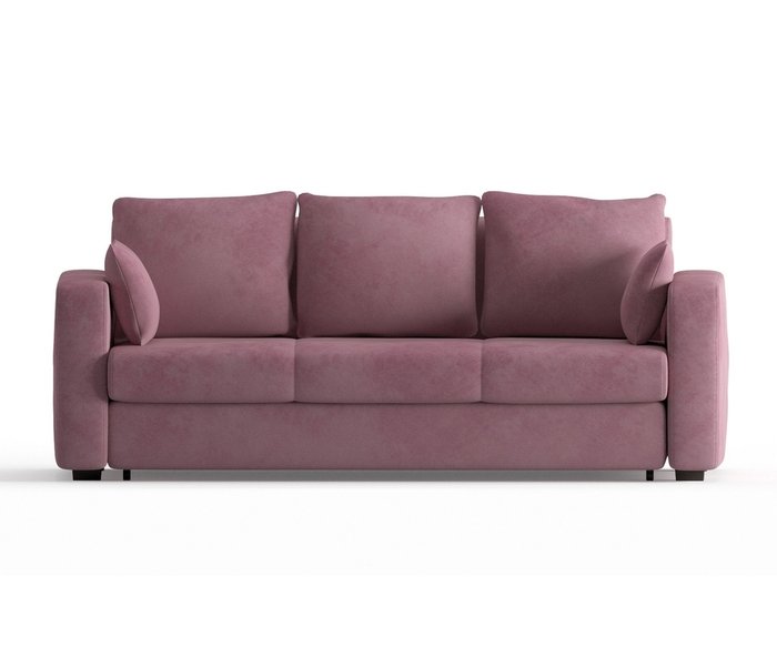 Диван-кровать Риквир в обивке из велюра розового цвета - купить Прямые диваны по цене 36900.0