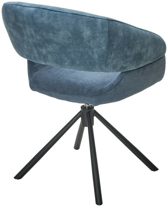Стул Ember вращающийся синего цвета - лучшие Обеденные стулья в INMYROOM