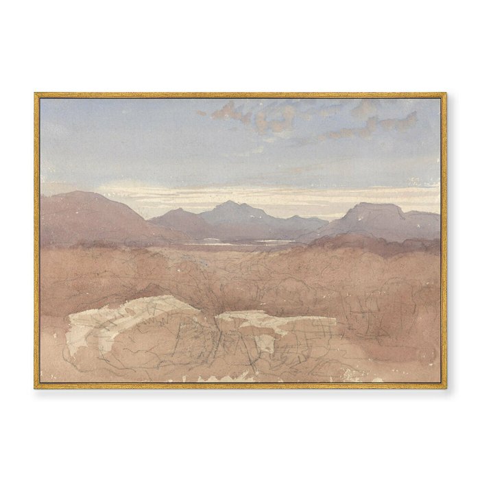 Репродукция картины на холсте A Mountainous View, North Wales, 1810г. - купить Картины по цене 21999.0