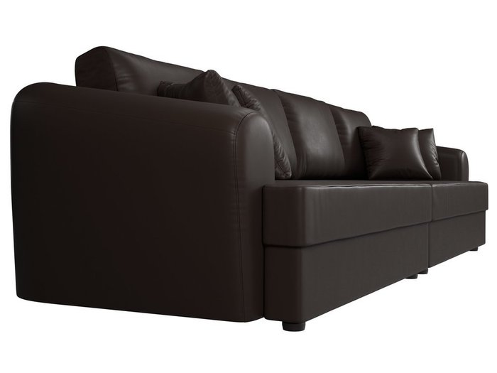 Прямой диван-кровать Милтон коричневого цвета (экокожа) - лучшие Прямые диваны в INMYROOM