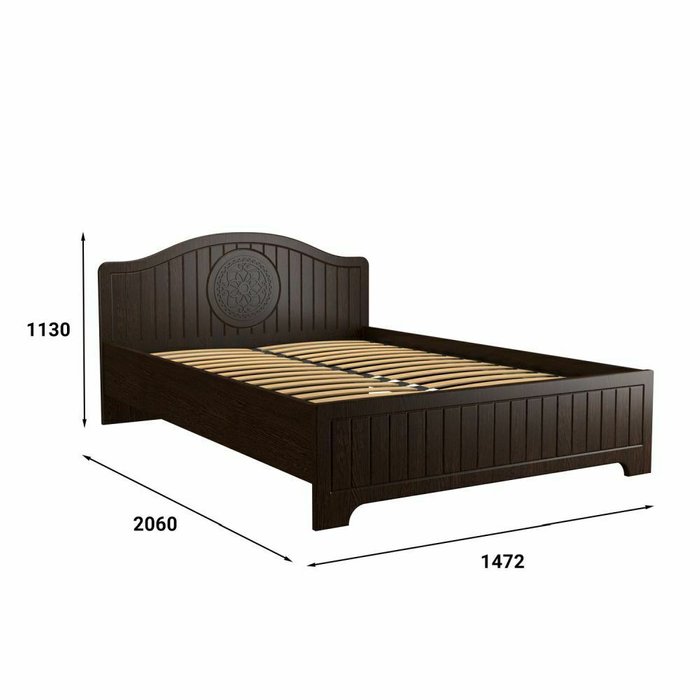 Кровать Монблан 140х200 темно-коричневого цвета - лучшие Кровати для спальни в INMYROOM