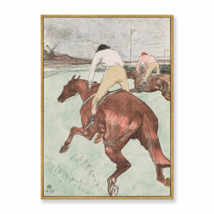 Репродукция картины на холсте The Jockey, 1899г. - купить Картины по цене 21999.0