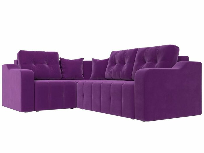 Угловой диван-кровать Кембридж фиолетового цвета левый угол - лучшие Угловые диваны в INMYROOM