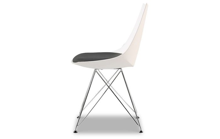 Стул с пластиковым сидением черно-белый - купить Обеденные стулья по цене 7100.0
