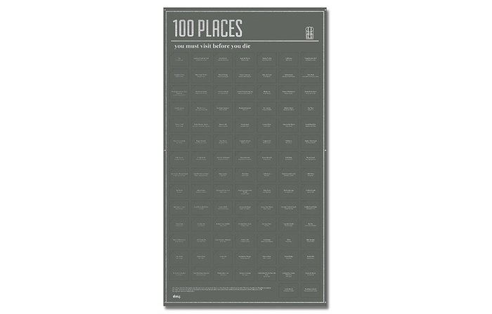 Постер «100 мест, которые нужно посетить прежде чем умереть» - купить Декор стен по цене 2750.0