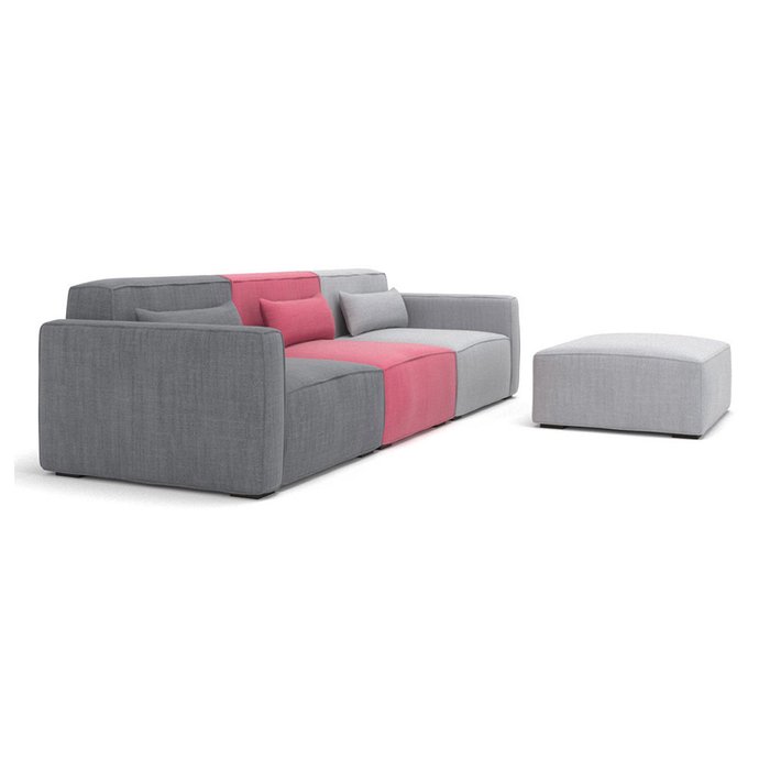 Модульный диван Cubus MIX серо-розового цвета - купить Угловые диваны по цене 79400.0