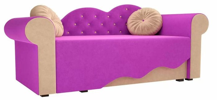 Диван-кровать Тедди бежево-фиолетового цвета 