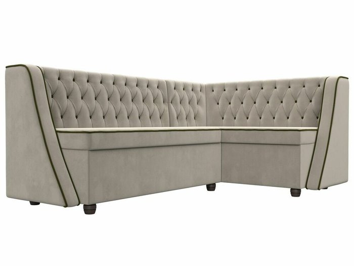 Кухонный угловой диван Лофт бежевого цвета правый угол - лучшие Угловые диваны в INMYROOM