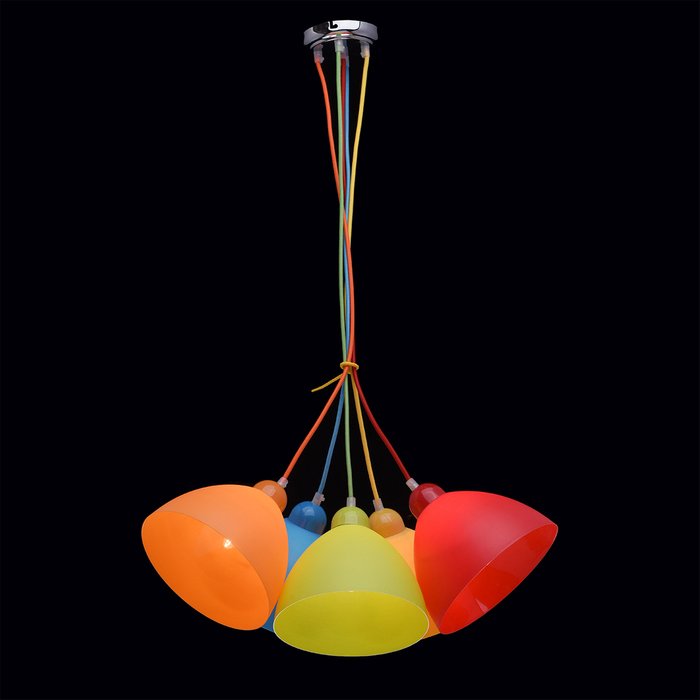 Подвесной светильник Улыбка с разноцветными плафонами - лучшие Потолочные светильники в детскую в INMYROOM