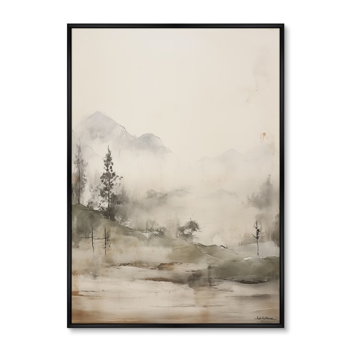 Набор из двух репродукций картин Landscape collection, Mountain Mist, 2024г. - лучшие Картины в INMYROOM