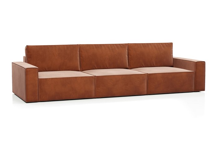 Диван Корсо XL коричнево-оранжевого цвета - лучшие Прямые диваны в INMYROOM