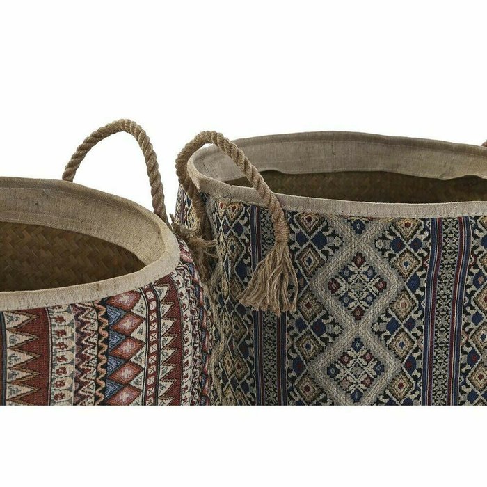 Корзина DKD Home Decor 40 x 40 x 48 cm джут Морская трава Boho (2 штук) - купить Плетеные корзины по цене 15072.0