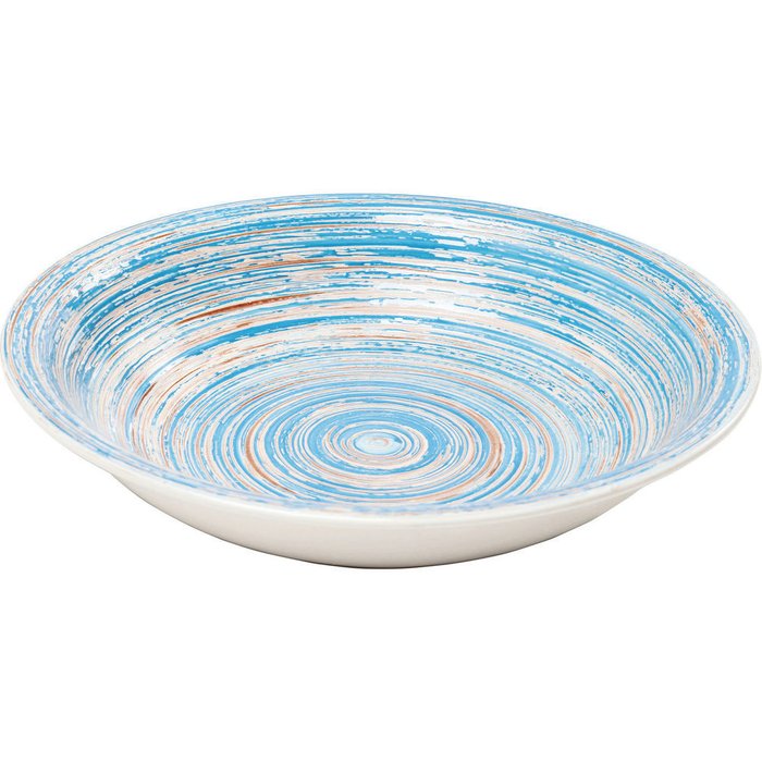 Тарелка Swirl голубого цвета - лучшие Тарелки в INMYROOM