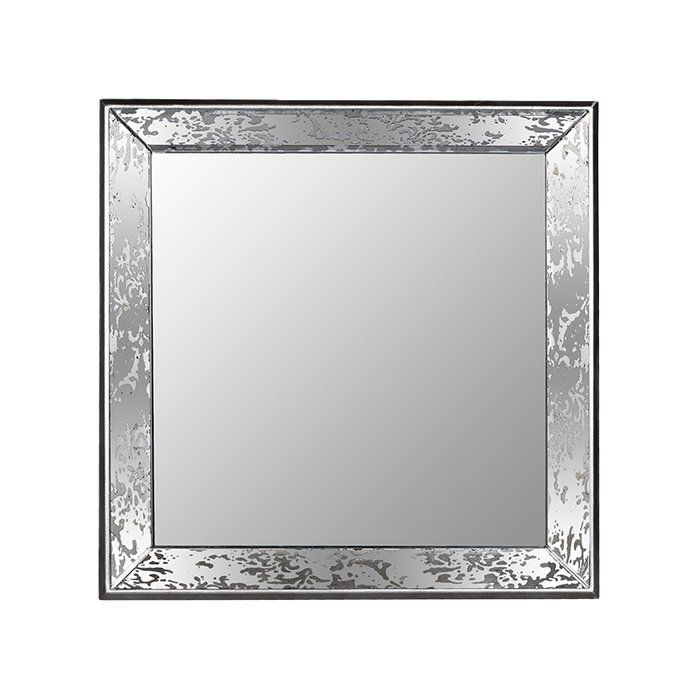 Настенное зеркало Janice в раме серебристого цвета