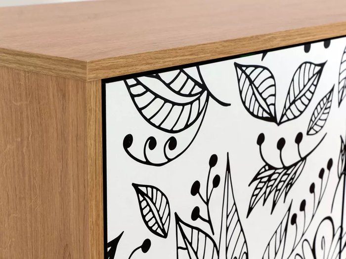 Шкаф Boho коричневого цвета с черно-белым фасадом - лучшие Комоды в INMYROOM