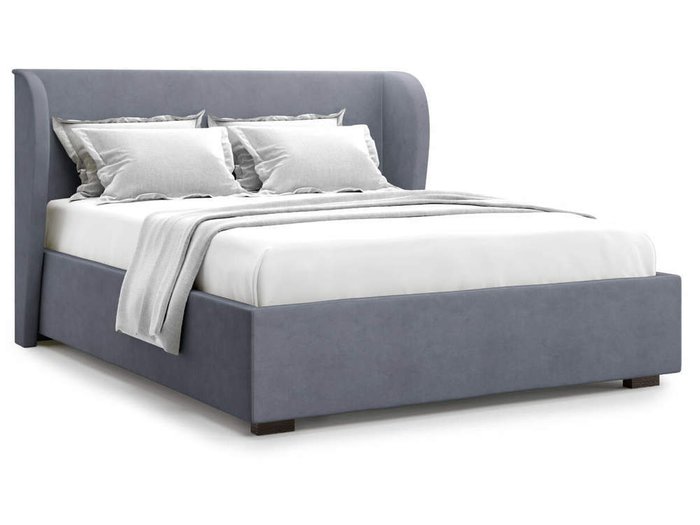 Кровать Tenno без подъемного механизма  160х200  серого цвета 