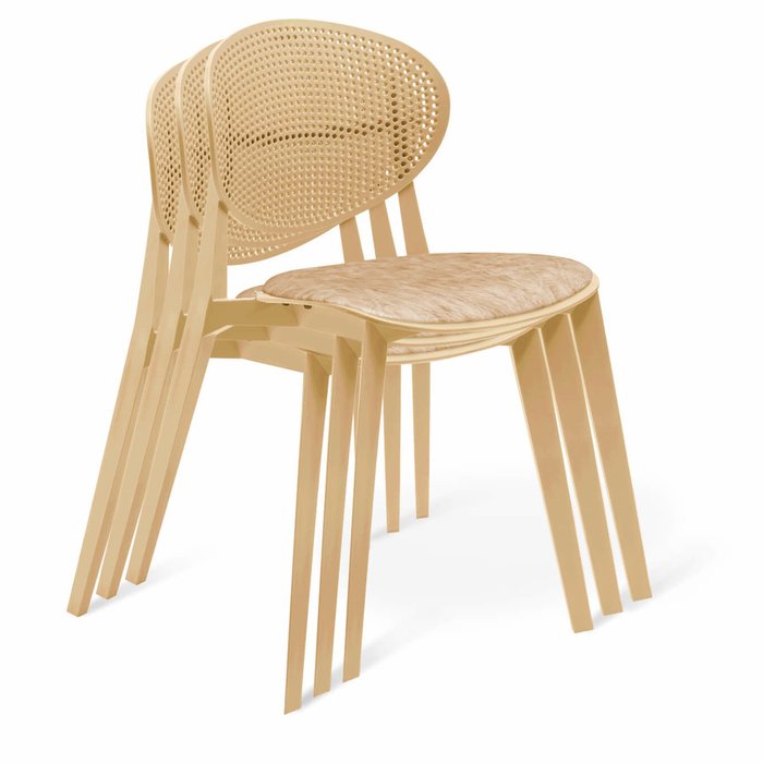 Стул Manfred бежевого цвета - купить Обеденные стулья по цене 5385.0