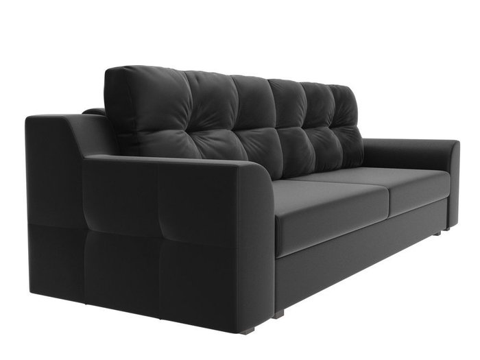 Прямой диван-кровать Сансара черного цвета (экокожа) - лучшие Прямые диваны в INMYROOM