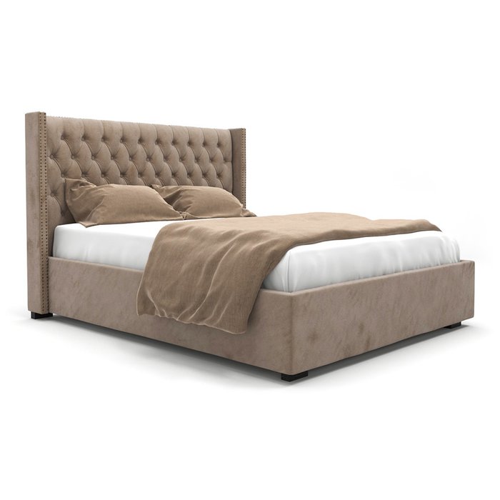 Кровать Stella бежевого цвета 160х200