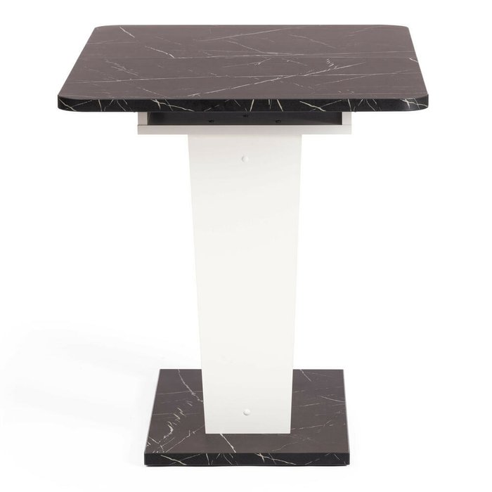 Раздвижной обеденный стол Fox бело-черного цвета - купить Обеденные столы по цене 10670.0