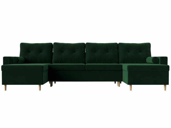 Угловой диван-кровать Белфаст зеленого цвета (тик-так)  - купить Угловые диваны по цене 92999.0
