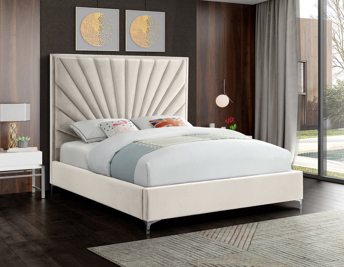 Кровать Эклипс 160x200 молочного цвета - купить Кровати для спальни по цене 148837.0