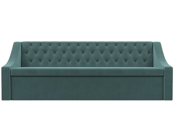 Кухонный прямой диван-кровать Мерлин бирюзового цвета - купить Прямые диваны по цене 37999.0