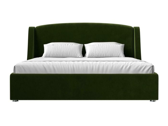 Кровать Лотос 200х200 зеленого цвета с подъемным механизмом - купить Кровати для спальни по цене 90999.0