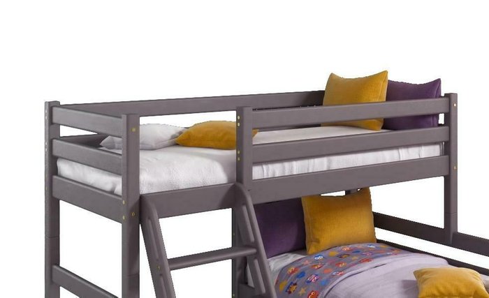 Кровать угловая двухъярусная Соня 80х190 фиолетового цвета - купить Двухъярусные кроватки по цене 37970.0